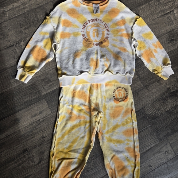 Disney Other - Disney Orange and Yellow Tie-Dye Joggers